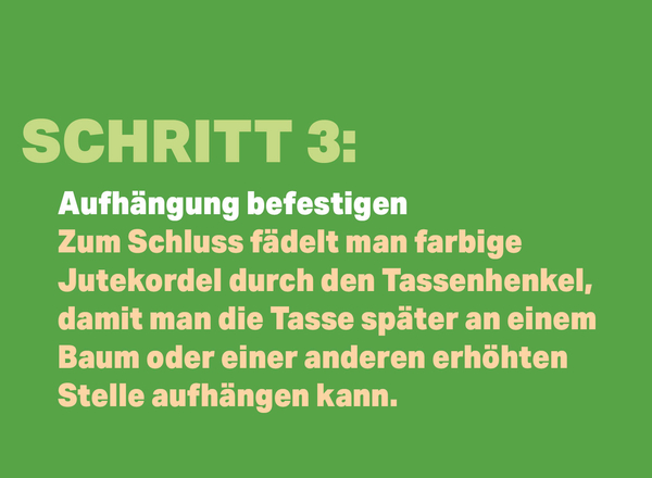 Beschreibung Schritt 3 zum Basteln einer Vogelfuttertasse