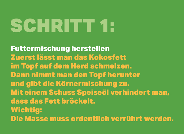 Beschreibung Schritt 1 zum Basteln einer Vogelfuttertasse